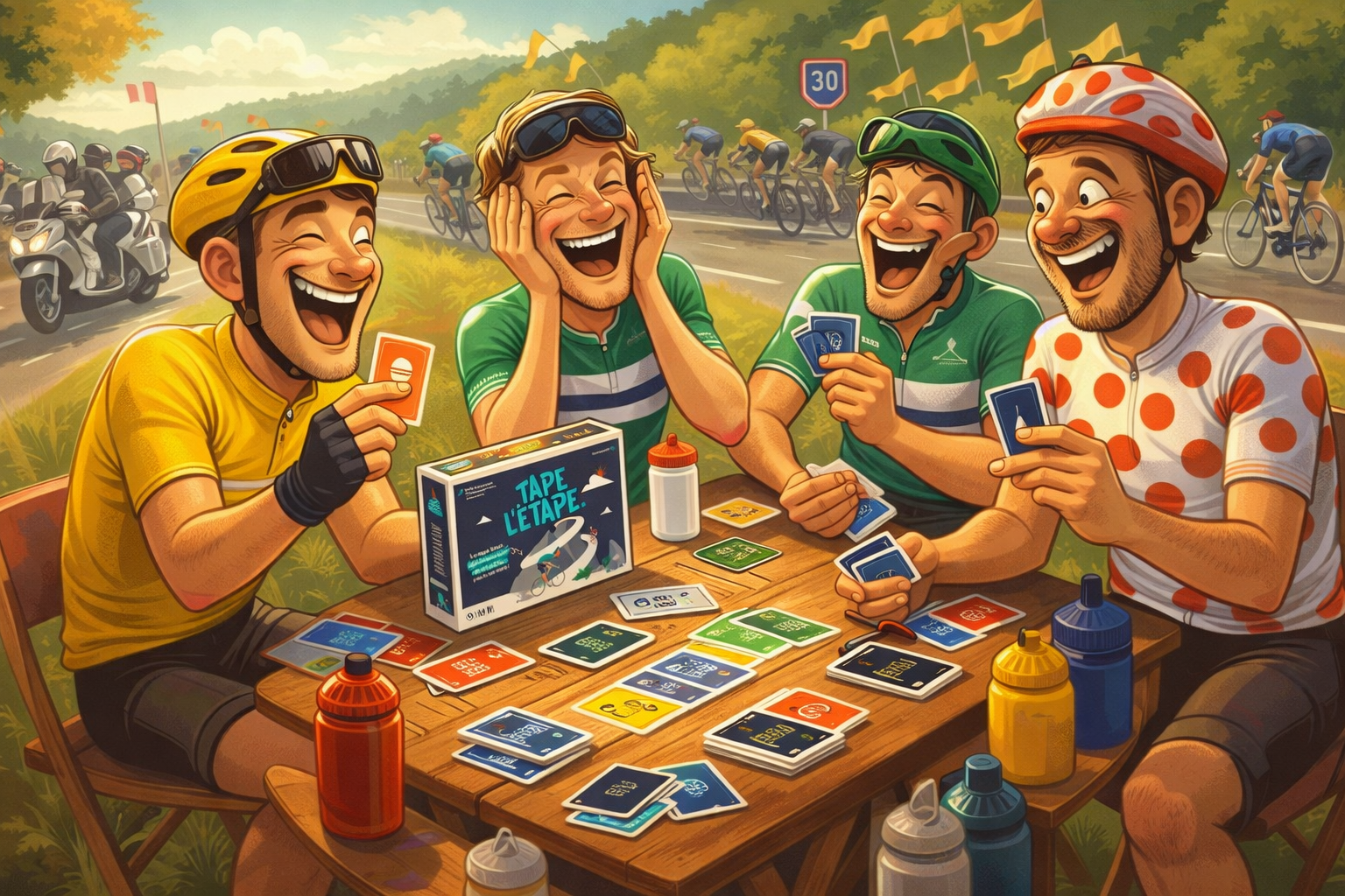 Tape l’Étape : le jeu de société qui transforme votre table en arrivée du Tour 🏁🚴